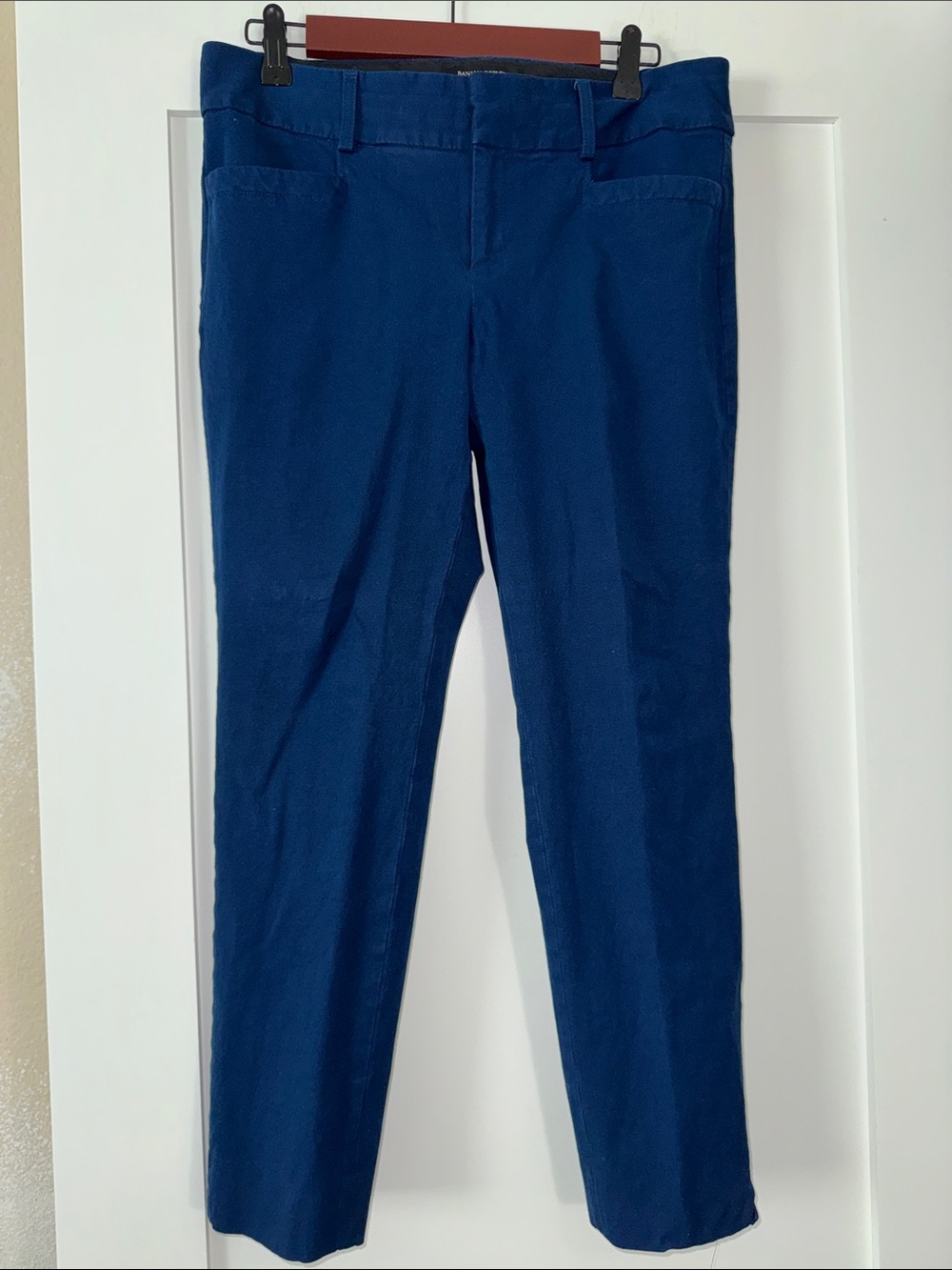 Banana Republic Womens Jackson Fit  Pants Naby Blue Sz 8 Capri